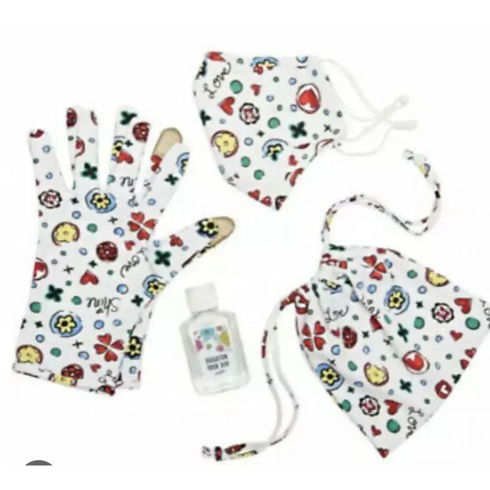 Brighton Love Sparkle Set touchscreen gloves‎ mask drawstring pouch NEW